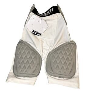 *NWT* SCHUTT Youth integrated girdle protective padding shorts white/gray size M